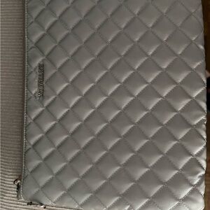 MZ Wallace Quilted Gray Clutch/pouch Metro